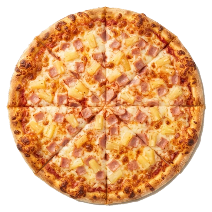 Pizza Hawaii mit Ananas