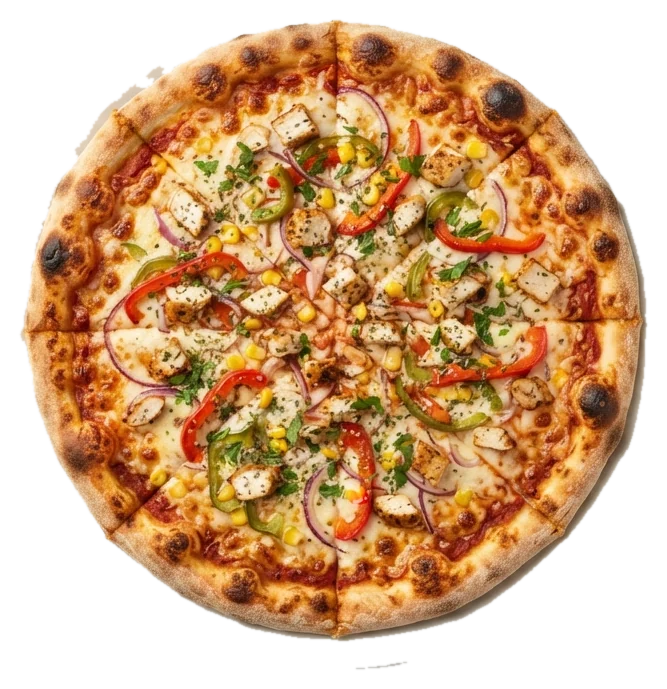 Pizza Pollo mit Hähnchenbrust und Paprika