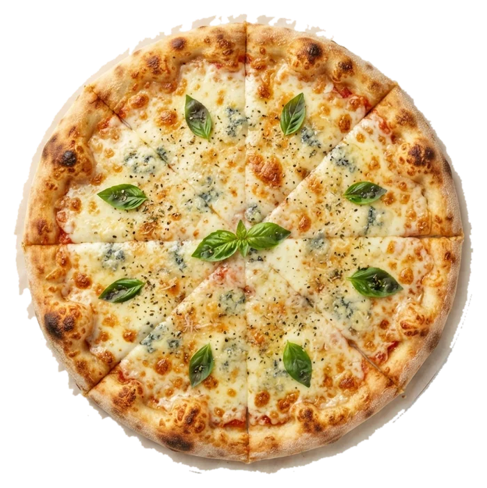 Pizza Quattro Formaggi mit vier Käsesorten
